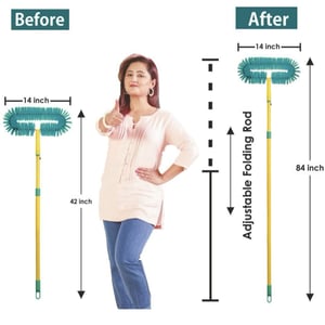 Unique Telescopic Jaala Broom & Cobweb Brush | Extends up to 84 Inches, Soft Dense Bristles, Indoor & Outdoor Use image 3