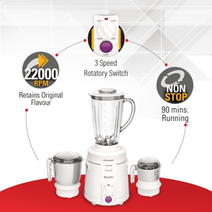 Sujata Supermix Mixer Grinder, 900 watts ,2 years Warranty image 3