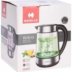 Havells Vetro Digi Glass Electric Kettle, 1800 ml Capacity, Multi Temp. Setting, 2 Year Warranty image 3