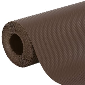Metallic EVA Anti-Slip Mat | Food Grade & Washable | Diamond Texture Shelf Liner – 45cm x 500cm | Ideal for Fridge, Drawers, Table & Kitchen Use - Brown