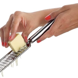 Stainless Steel Cheese Grater with Pipe Handle, Sharp Blades for Cheese, Vegetables & Fruits, Rust-Free & Easy to Clean image 3