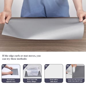 Metallic EVA Anti-Slip Mat | Food Grade & Washable | Diamond Texture Shelf Liner – 45cm x 500cm | Ideal for Fridge, Drawers, Table & Kitchen Use image 3