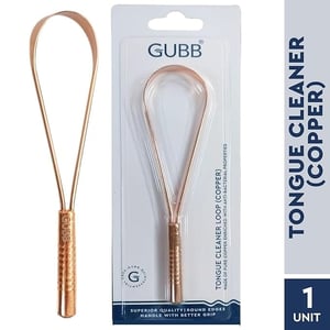 GUBB Copper Tongue Cleaner For Kids & Adults, Natural Copper (with Loop) image 2