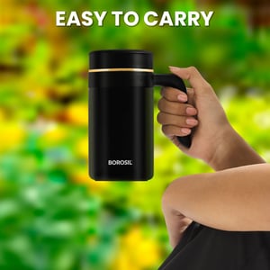 Borosil Klassic Super Mug 540 ml | Double-Wall Vacuum Insulated, 8 Hrs Hot & 13 Hrs Cold, Wide Mouth image 4