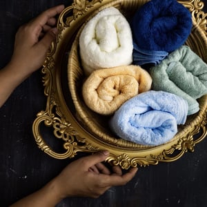 Mush Bamboo Face Towels (Pack of 6 Pcs), Mix Colours image 2