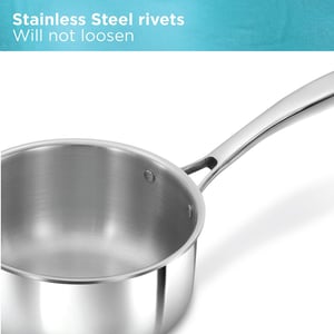 Hawkins Pro 2.5 Litre Sauce Pan, Triply Sauce Pan with Stainless Steel Handle and Stainless Steel Lid, Silver (PSSP25S) image 9