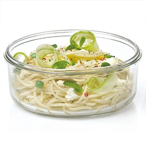 GLASSLOCK CLASSIC AIRTIGHT TEMPERED FOOD CONTAINER - ROUND- 400 ML, Leak Proof, BPA Free, Microwave & Freezer Safe & Airtight image 2