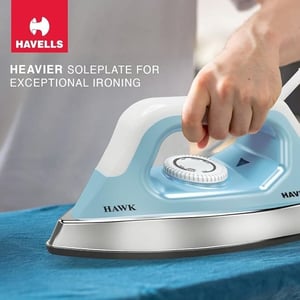 Havells Hawk Dry Iron 1100 Watts, Heavy-weight iron, 2 years warranty image 2