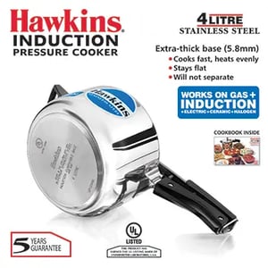 Hawkins Stainless Steel 4 Liters Pressure Cooker (HSS40), Ideal for 4-5 People image 2