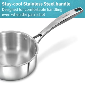 Hawkins Pro 1.5 Litre Sauce Pan, Tri-Ply Stainless Steel Tea Pan/Milk Pan with Stainless Steel Lid, Silver (PSSP15S) image 5
