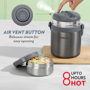 Borosil Hydra Hot & Fresh Lunch Box, Keeps Hot for upto 8 Hours - 2 Container image 4