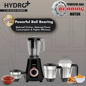 Havells Hydro 1000 watts Mixer Grinder, 4 Jars, 5+2 years warranty image 2