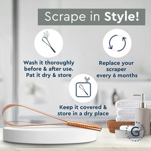 GUBB Copper Tongue Cleaner For Kids & Adults, Natural Copper (with Loop) image 6