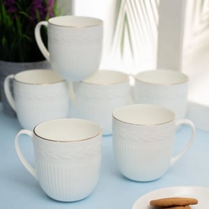 Snow Impression Coffee & Tea Mug, 220ml, Set of 6 (1101)