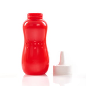 Gluman Sauce Bottle 390, Twist Open & Close Lid Squeeze Bottle, Ideal for Ketchup, Mayo & Home-made Sauces image 3