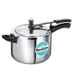 Hawkins Classic 5 Litre Tri-Ply Pressure Cooker, Triply Stainless Steel Inner Lid Cooker, Silver (SSTCL50)