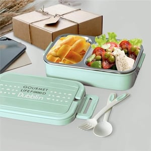 Dubblin Brunch Lunch Box, Stylish & Compact, Leak-Proof, Durable Design for Office, School & Travel Use - Green