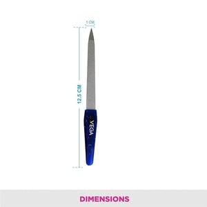 Vega Nail File, Small (NF5-BL) | Nickel-Plated Gentle Smoothing, Ergonomic Design for Salon & Home image 3