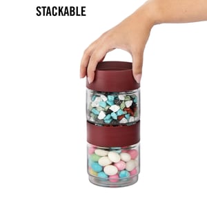 CELLO Modustack Glassy Storage Jar – 500 ml (Set of 2), Stackable & Transparent Glass Jars, Ideal for Spices, Dry Fruits, Snacks & More image 4