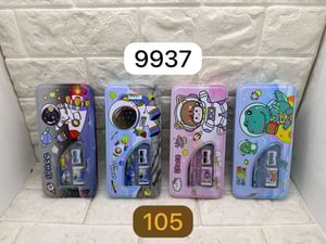 Space-themed pencil box (with sharpener set)