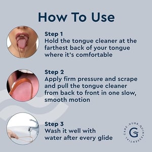 GUBB Copper Tongue Cleaner For Kids & Adults, Natural Copper (with Loop) image 7