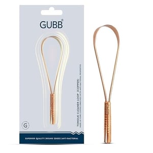 GUBB Copper Tongue Cleaner For Kids & Adults, Natural Copper (with Loop)