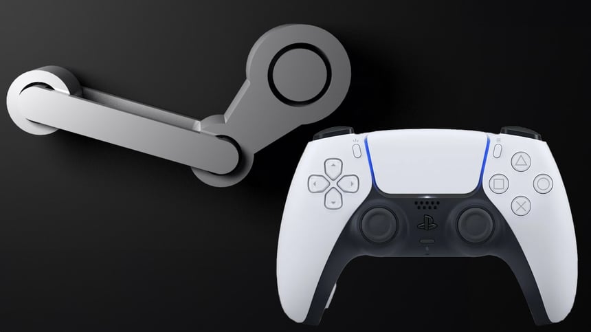 Steam a DualSense - ilustračné foto
