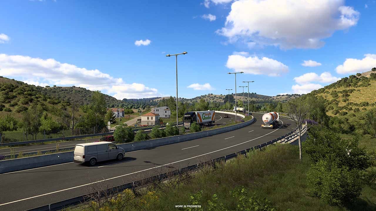 Cestná sieť v Grécku v novom rozšírení Euro Truck Simulator 2