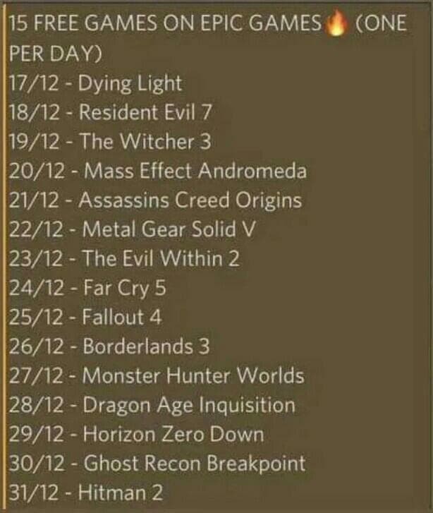 Epic Games hry zadarmo Vianoce