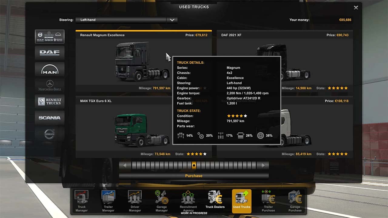 Ojazdené kamióny v ETS 2