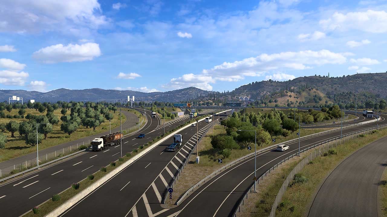 Cestná sieť v Grécku v novom rozšírení Euro Truck Simulator 2