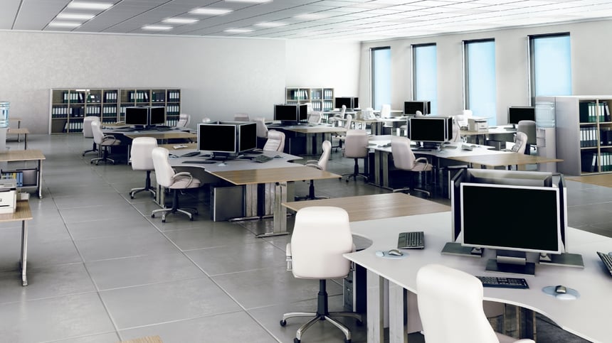 Prázdna kancelária - ilustračné foto