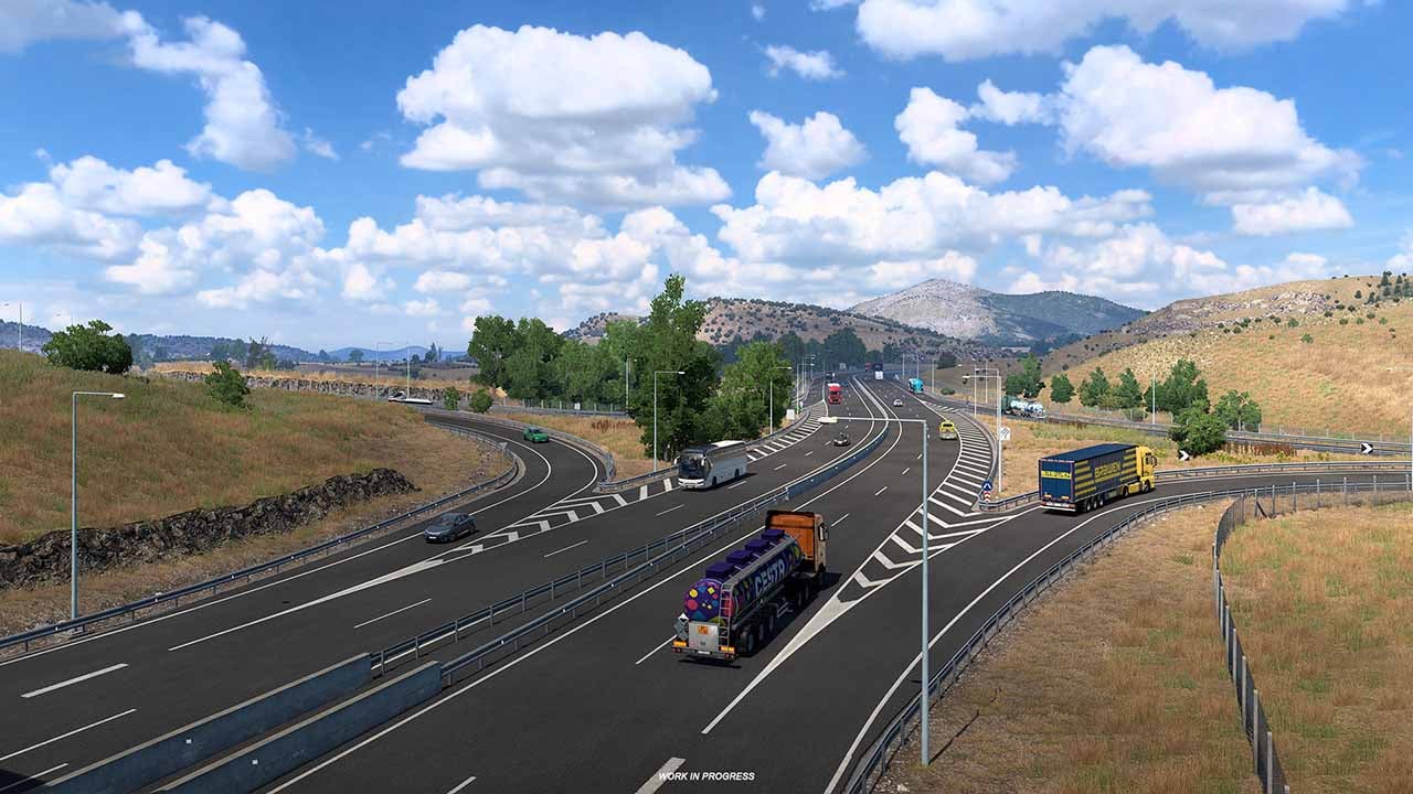 Cestná sieť v Grécku v novom rozšírení Euro Truck Simulator 2
