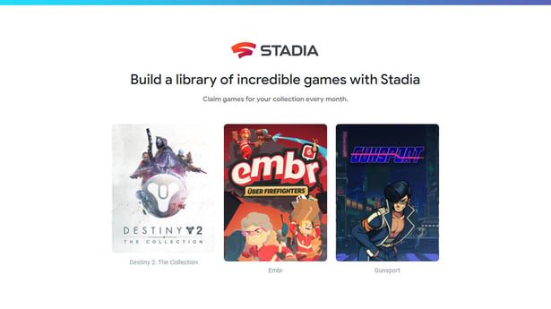Google Stadia hry