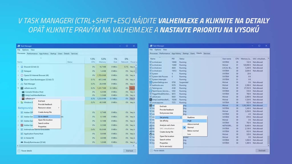 Vyššie FPS v hre Valheim
