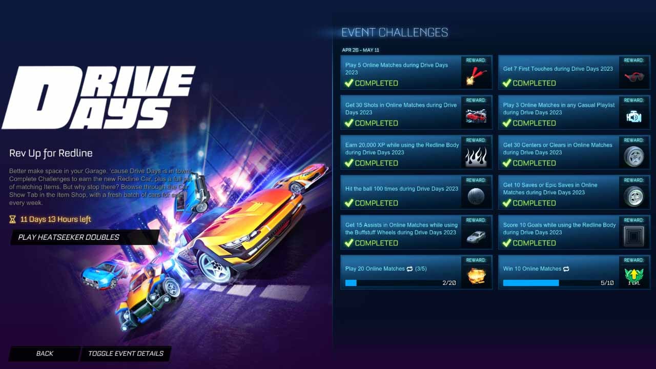 Rocket League Drive Days Event