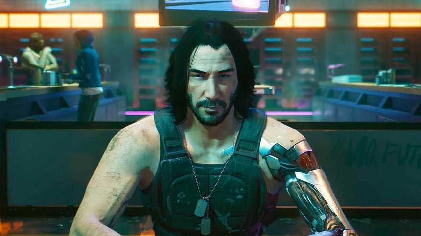 Johnny Silverhand z hry Cyberpunk 2077