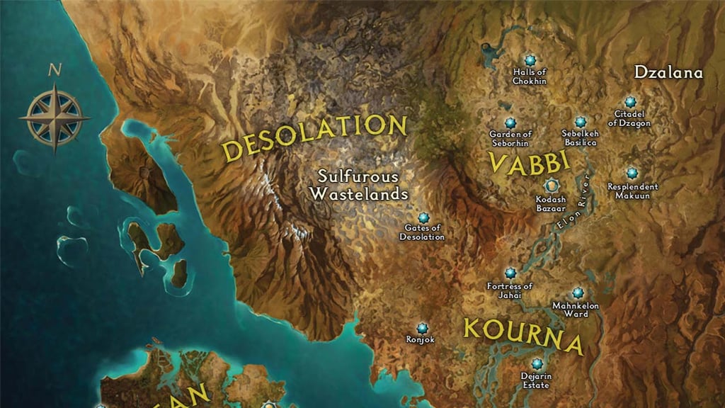 Mapa Guild Wars Nightfall