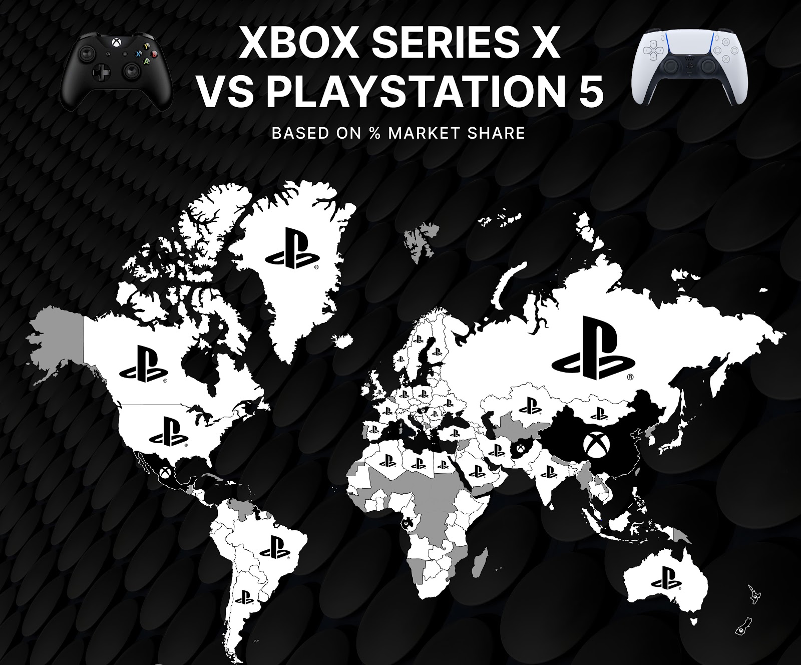 Xbox Series X/S verzus PS5 vo svete