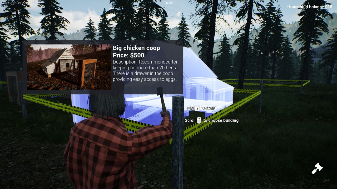 Stavanie v hre Ranch Simulator