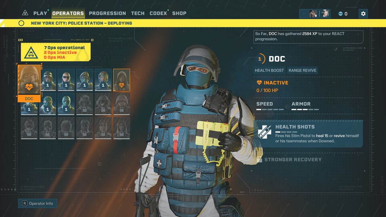 Rainbow Six Extraction - postava