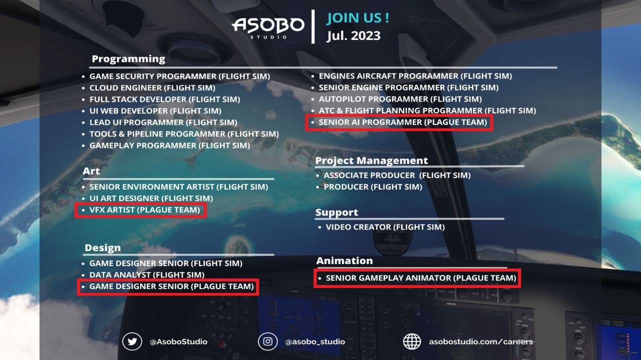 Pracovné ponuky Asobo Studio