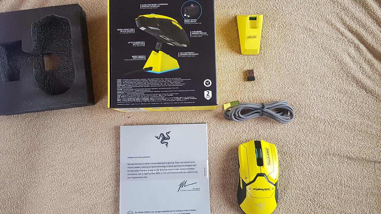 Herná myš Razer Vpier Ultimate Cyberpunk 2077 Edition