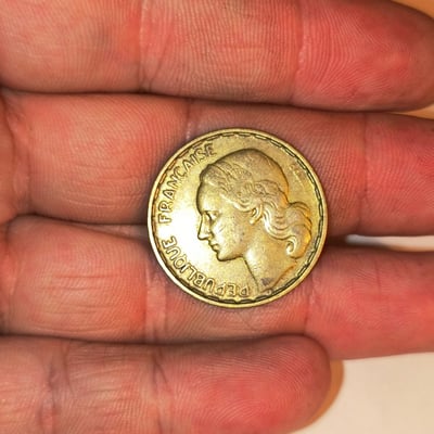 French 50 Francs gold coin, 1953 - Image 2 of 2