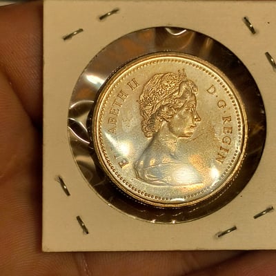 1$ Canadian coins in protective holders - Image 1 of 2