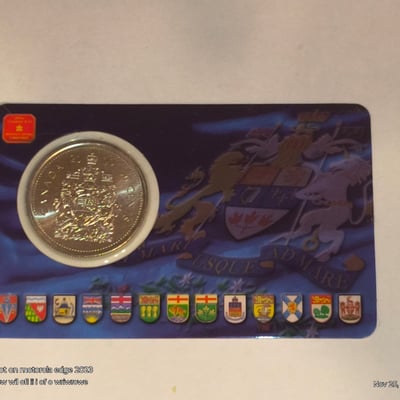 Canada Coat of Arms commemorative coin on display card - Image 1 of 2