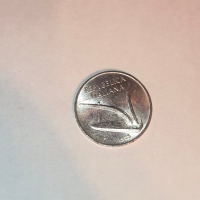 Italian coin with sailing boat and wheat ears - Image 1 of 2