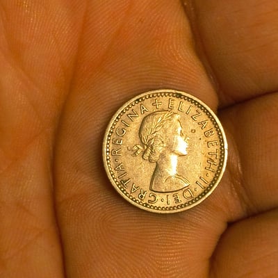 1957 British sixpence coin - Image 2 of 2