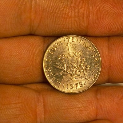 French 1 Franc coin (Marianne, 1978) - Image 2 of 2