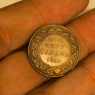 Canadian one-cent coin, 1913 - Image 2 of 2
